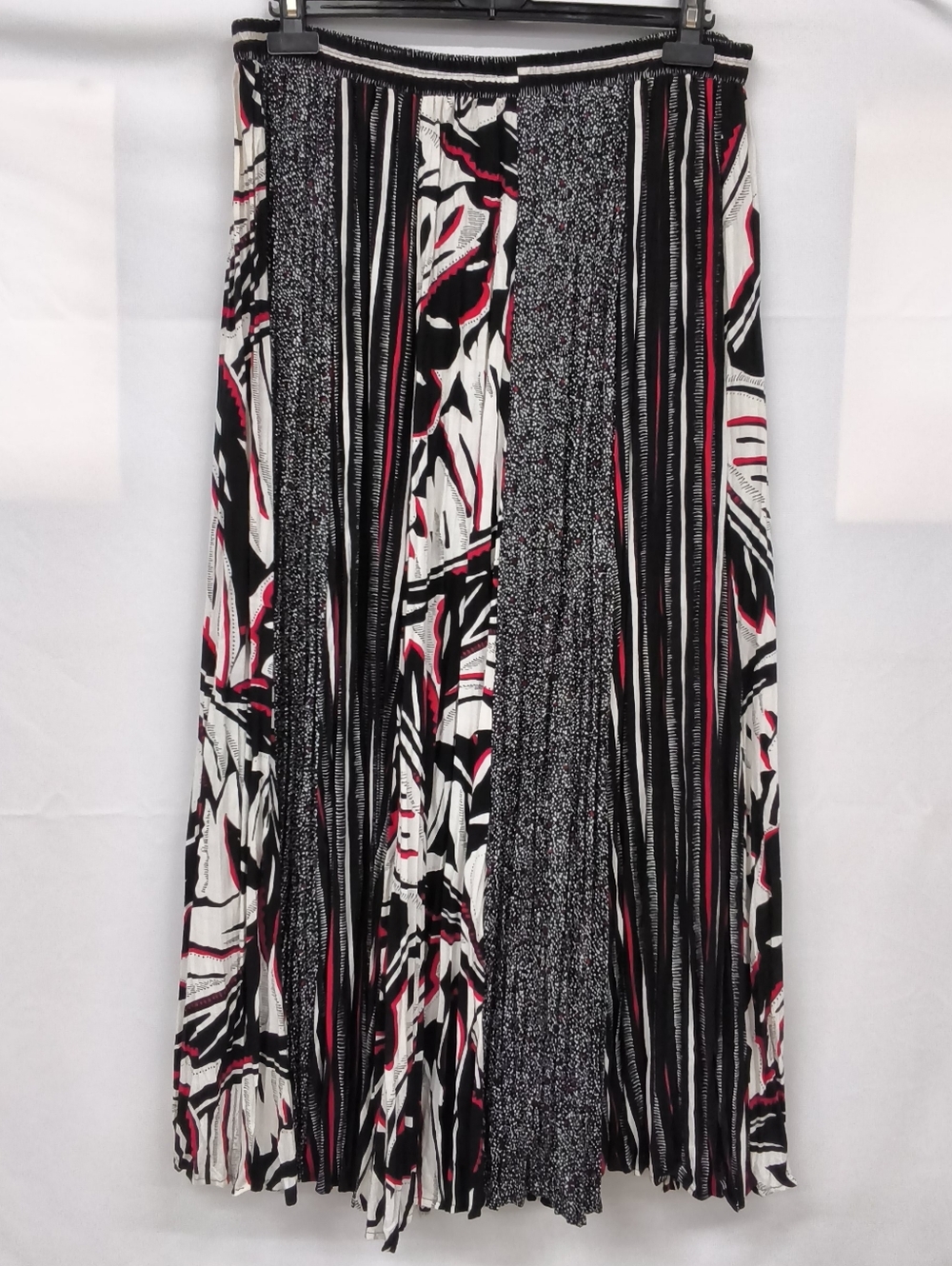 Vintage Howard Wolf Abstract Geometric Pleated Maxi Skirt